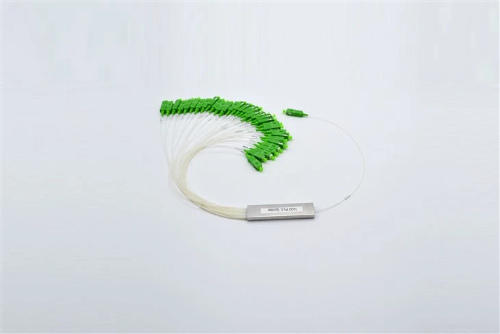1X32 PLC Fiber Splitter, Steel Tube, Bare Fiber 250μm, SC APC, одномодовий